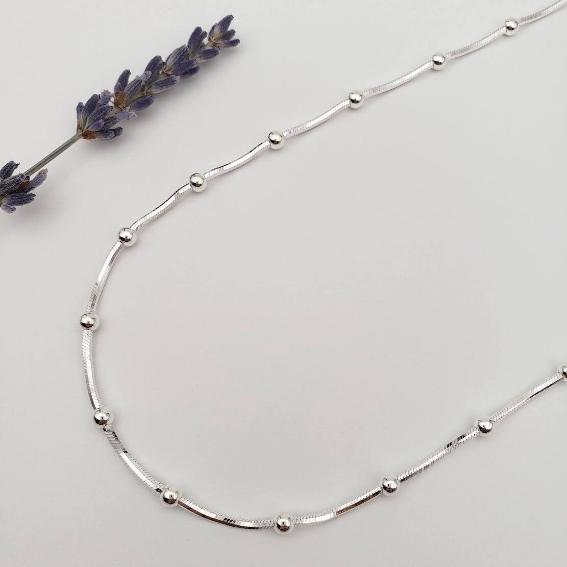 Snake Ball Chain Necklace (fine) | .925 Sterling Silver (18