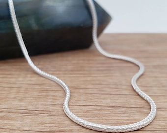 1.2mm Foxtail Chain Necklace | .925 Sterling Silver (18", 20", 22", 24" lengths)