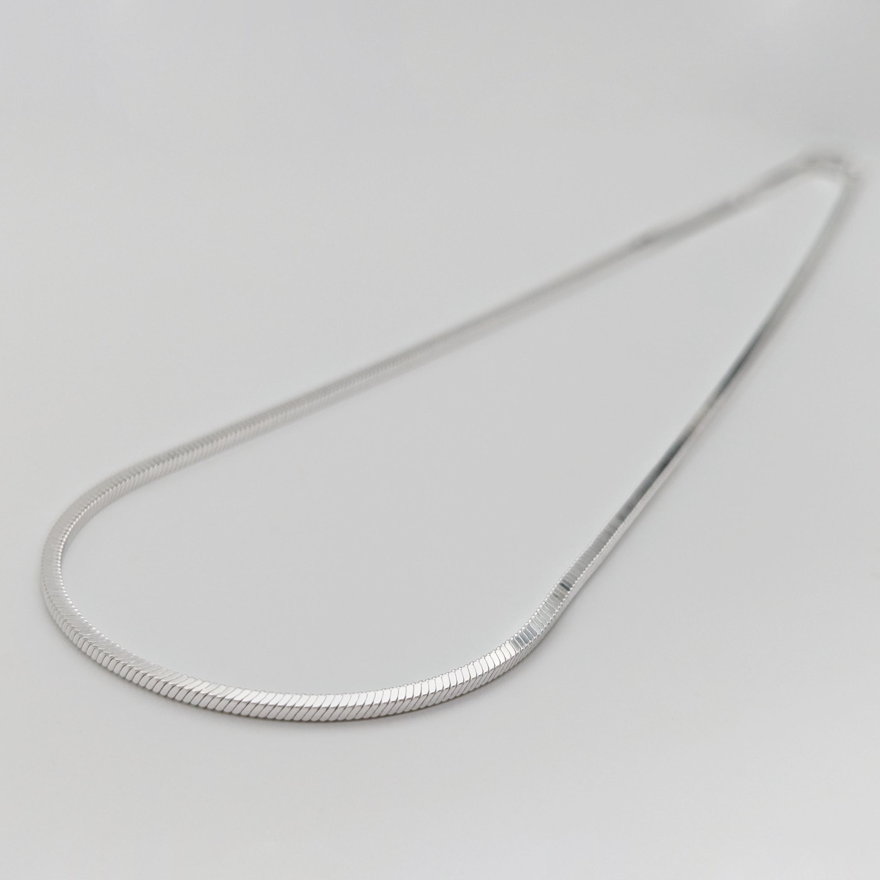 2mm Square Snake Chain Necklace | .925 Sterling Silver (18