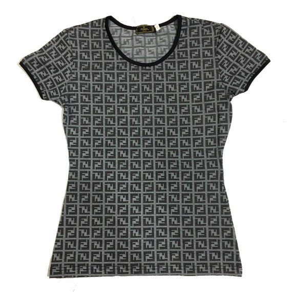 Vintage Authentic Fendi Zucca Monogram Shirt Women