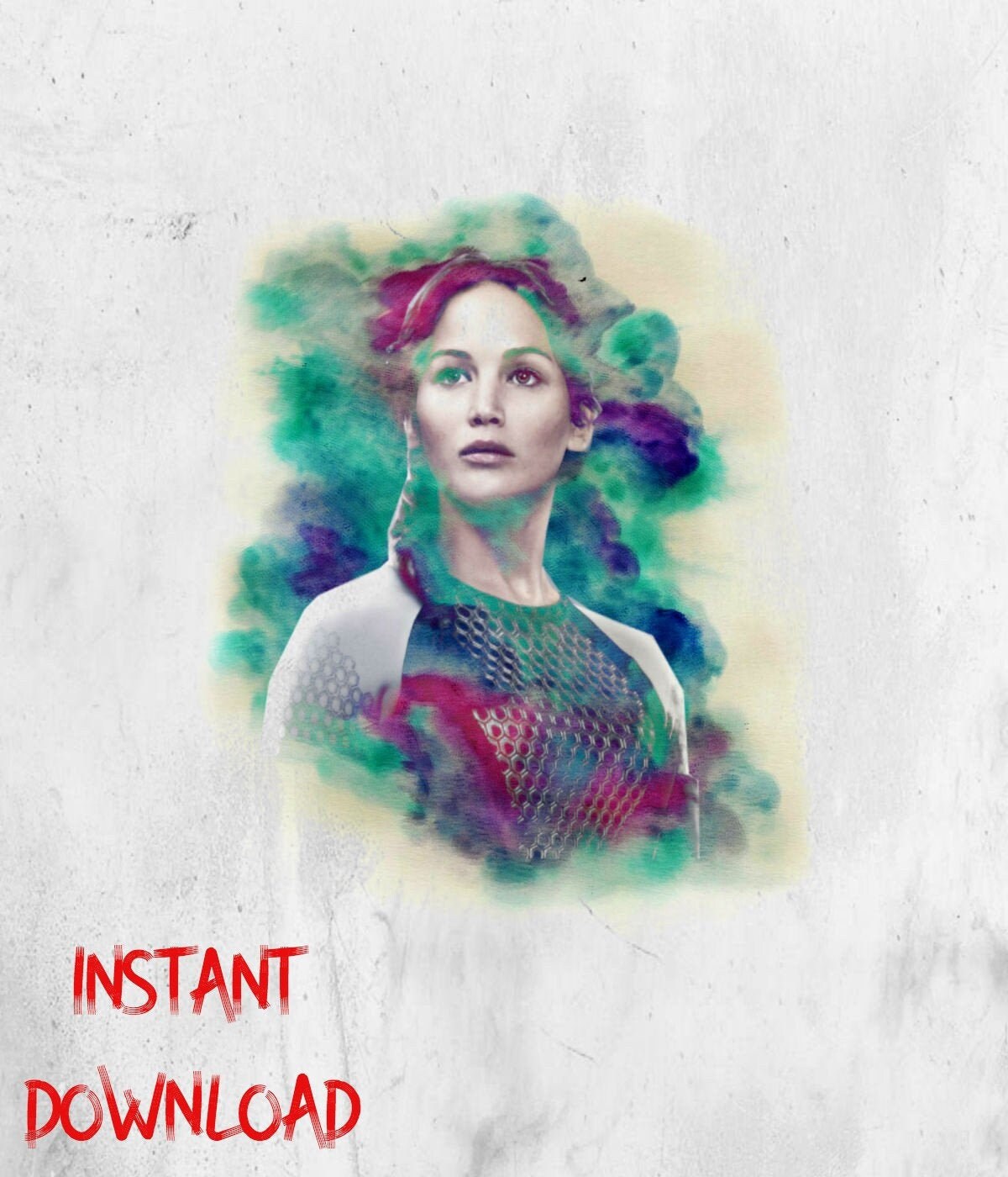 Katniss everdeen / Los Juegos del Hambre / Impresión Digital - Etsy México, image size:1200x1400