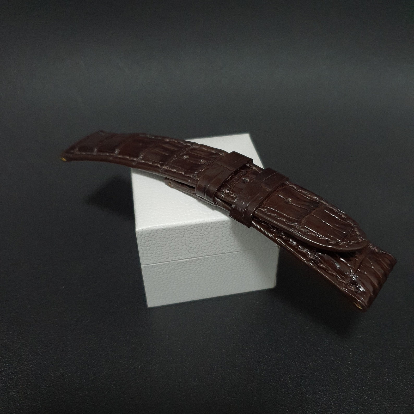 Echte Vollkorn Krokodilleder Kalbsleder Uhrenarmband