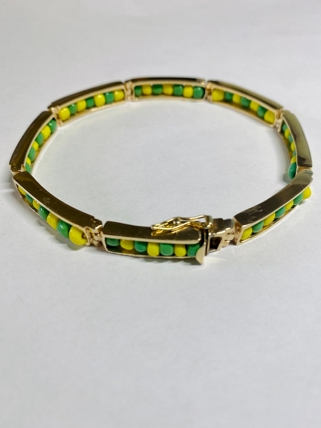 14K Solid Yellow Gold Orisha Orula Yoruba Ilde Santeria 8 Bracelet Etsy