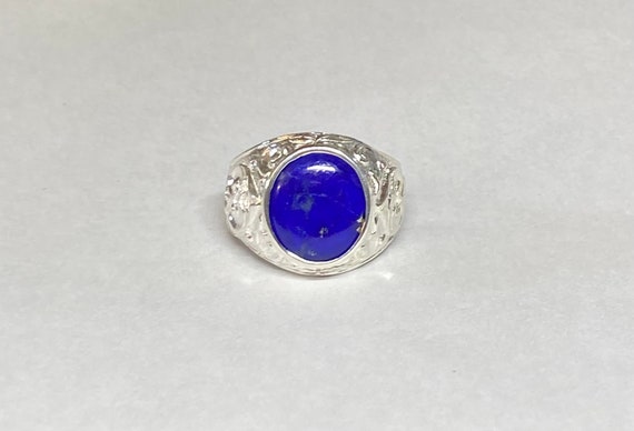 Vintage NOS 1960's Sterling Silver Genuine Lapis … - image 1