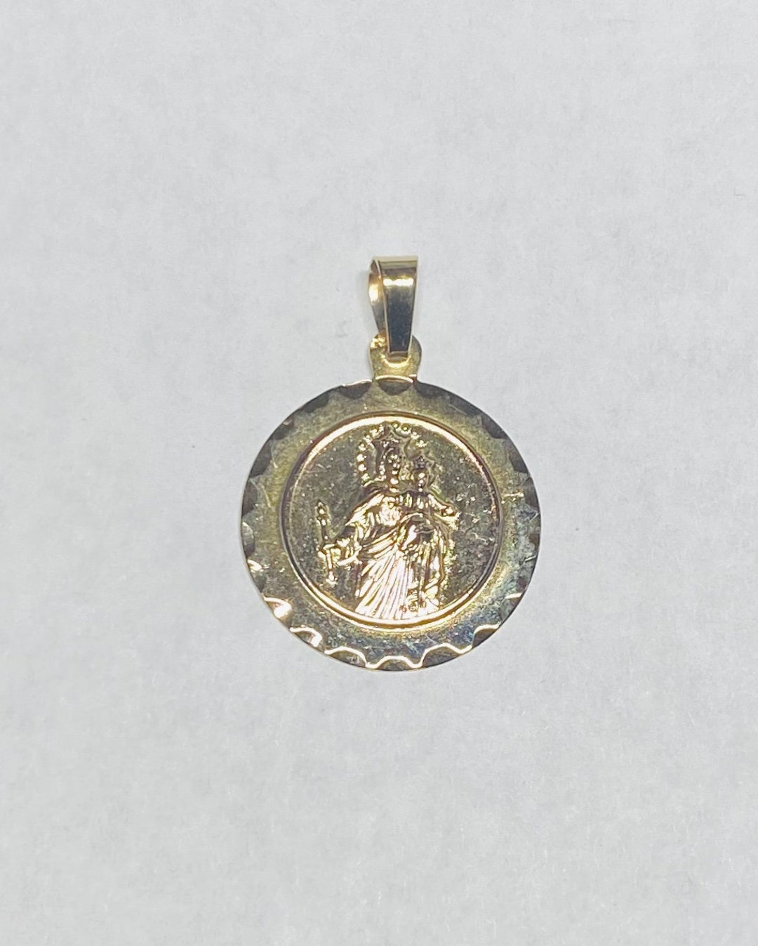 Vintage 14 Karat Yellow Gold Our Lady of Mount Carmel Medal - Etsy