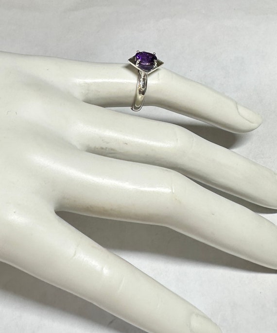 Vintage NOS 1970's 8 x 6mm Oval Genuine Amethyst … - image 4