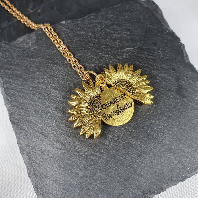You Are My Sunshine Necklace Sunflower Necklace Sunshine Necklace