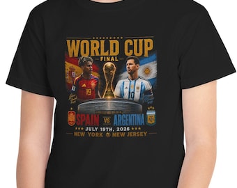 World Cup 2026 Final Youth Commemorative T-Shirt: Spain vs Argentina