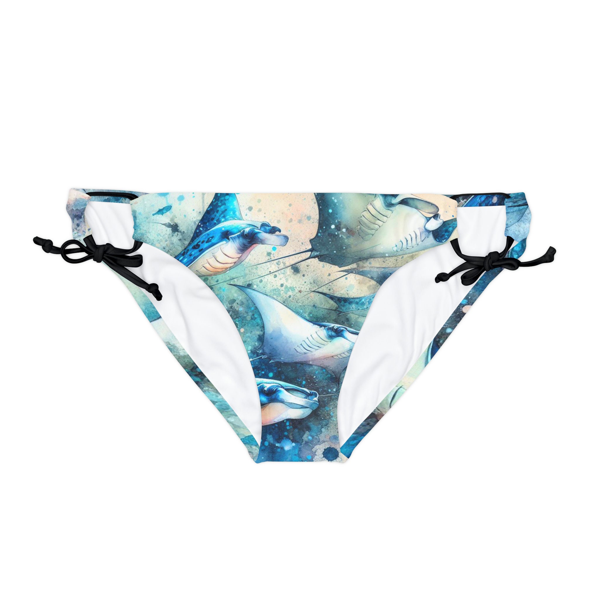 Manta Ray Strappy Triangle Bikini Loop Tie Side Bikini Bottom Etsy