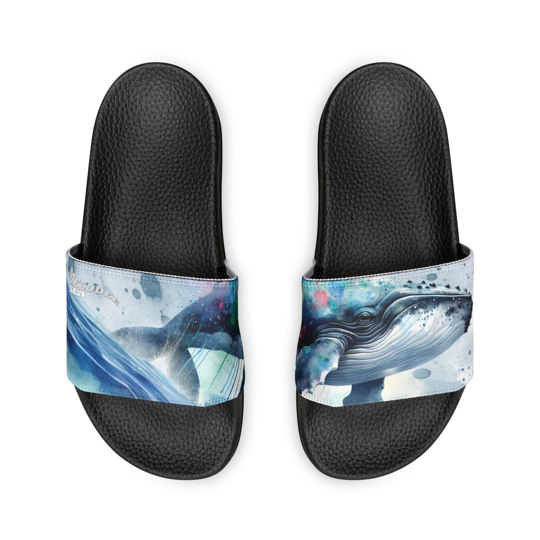 Whale Humpback Pattern Print Men Women Leather Boots main image 1