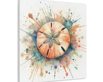 delicate beauty of a sand dollar canvas print, fourth in a series of four