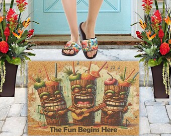 Singing Tiki Entry way Outdoor Doormat