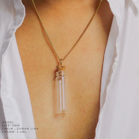 vial necklace fillable necklace