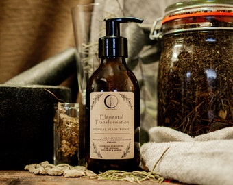 Herbal Hair Tonic: Anti-Frizz Scalp Treatment with Apple Cider Vinegar