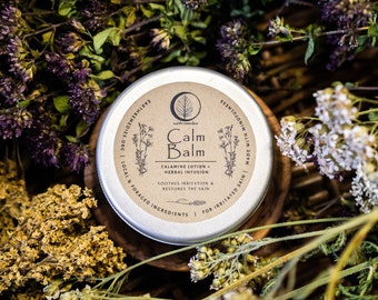 Calm Balm - Calamine Lotion - Soothing Balm - Herbal Infusion - Protective - Cooling