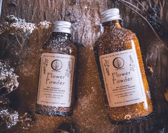 Flower Powder Dry Shampoo: Natural Calamine Body Dusting Powder