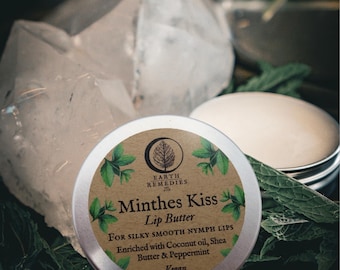 Minthe's Kiss Peppermint Lip Balm: Hydrating Vegan Lip Butter