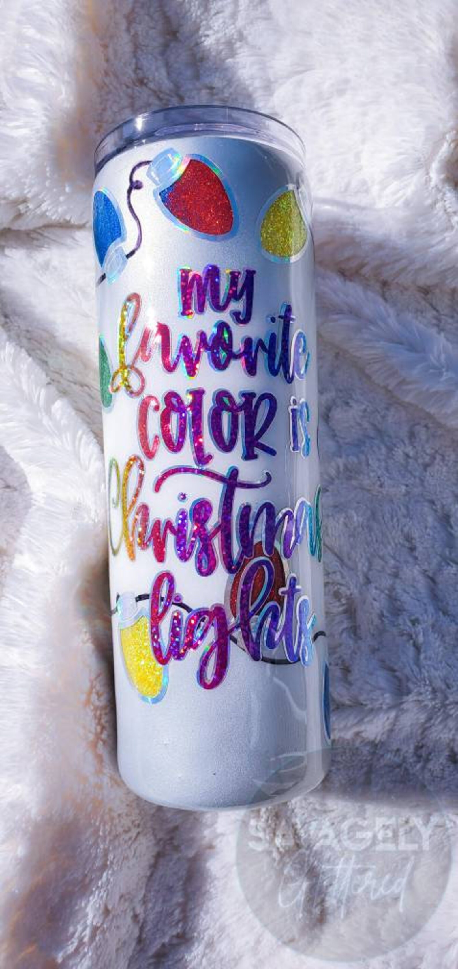 Christmas Lights Tumbler Holiday Tumbler Holiday Gifts Etsy