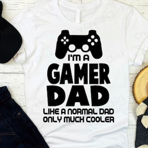 Gamer Dad |Gamer Decal | Father&#39;s Day Gift l Gamer Dad svg | Instant Download | Use for T-shirts, Mugs, Signs and More | SVG Cut File |