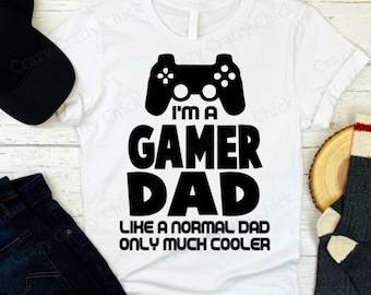 Gamer Dad |Gamer Decal | Father's Day Gift l Gamer Dad svg | Instant Download | Use for T-shirts, Mugs, Signs and More | SVG Cut File |