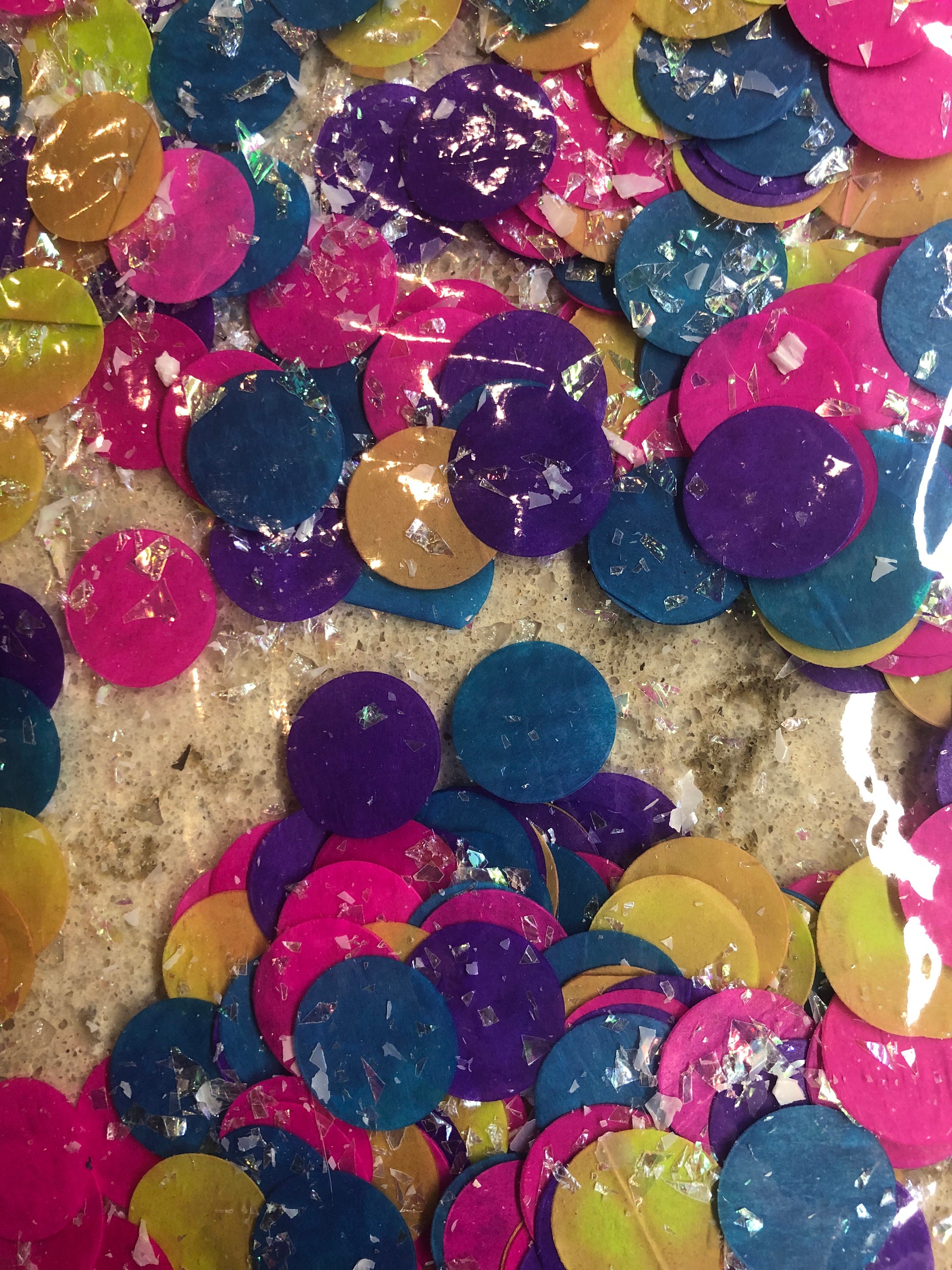 Confetti Placemats for Parties or Any Day Children or Adults Home Decor