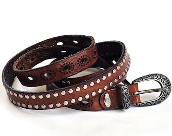 Vintage Nanni Italy Metal Braided Belt With Leather Inserts 95/38