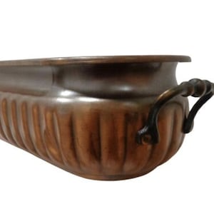 Vintage Copper Planter, Large Oval Flower Pot, French Jardiniere, Outdoor Planter Pot, Indoor Garden Decor