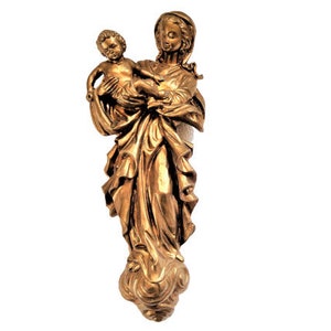 Madonna mit Kind Wandbehang, Jungfrau Maria und Baby Jesus Wandtafel, Wand religiöse Statue, religiöse Kunst, katholische Wanddekoration
