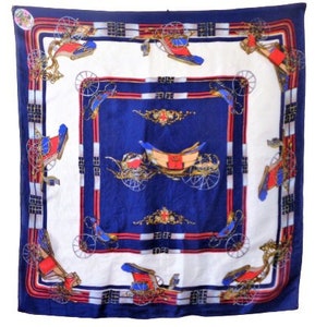 Antique Cars Silk Scarf, Classic Cars Head Scarf, Vintage Cars Print Scarf, Royal Lightweight Silk Scarf