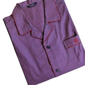 Vintage Cotton Sleep Shirt for men, Never Worn Pajama Jacket Top by GUASCH Spain, Men Sleepwear, Size 3XL