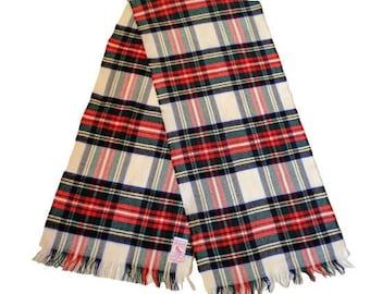 Vintage Plaid Scarf, Wool Scarf, Blackcock, Scottish Tartan, Red Green, Unisex Long Winter Scarf, Gibson Lumgair Scotland