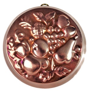 Copper cake Pan, Copper Cake mold, Large baking mold, Round Jello mould, fruit shaped mold