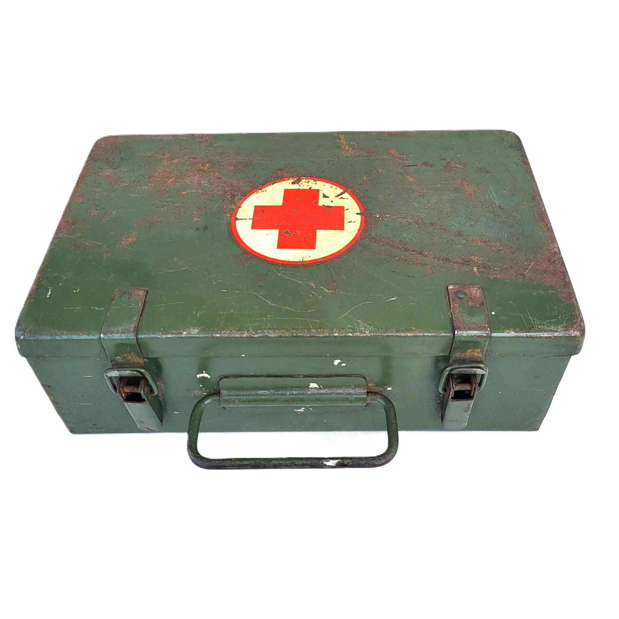 Vintage German Military Medicine Red Cross First Aid Box Vintage German Military Medicine Red Cross First Aid Box