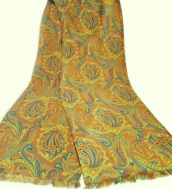 Vintage Double Silk Scarf for Men, Opera Tuxedo S… - image 3