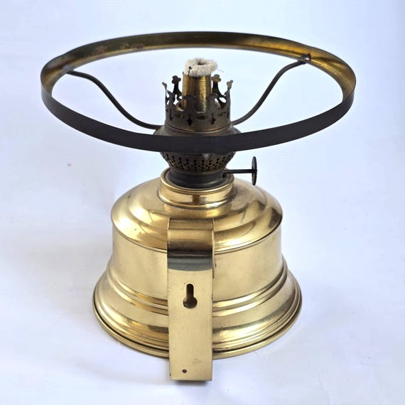 Vintage Kosmos Brenner Oil Lamp Brass Base Table or Wall Mount