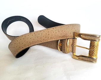 Buy Vintage 90s Furla Brown Lizard Embossed Leather Brass  display picture 3