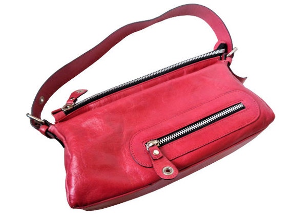 Gianni NOTARO buttery leather Handbag, Pink Leath… - image 2