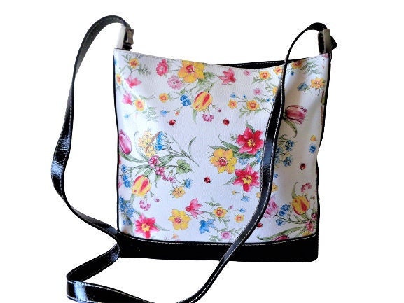 Borse in Pelle Women's Purse Floral Leather Shoulder Bag | Etsy