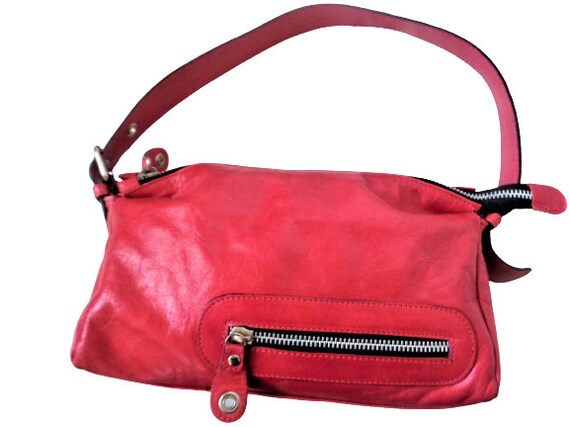 Gianni NOTARO buttery leather Handbag, Pink Leath… - image 8