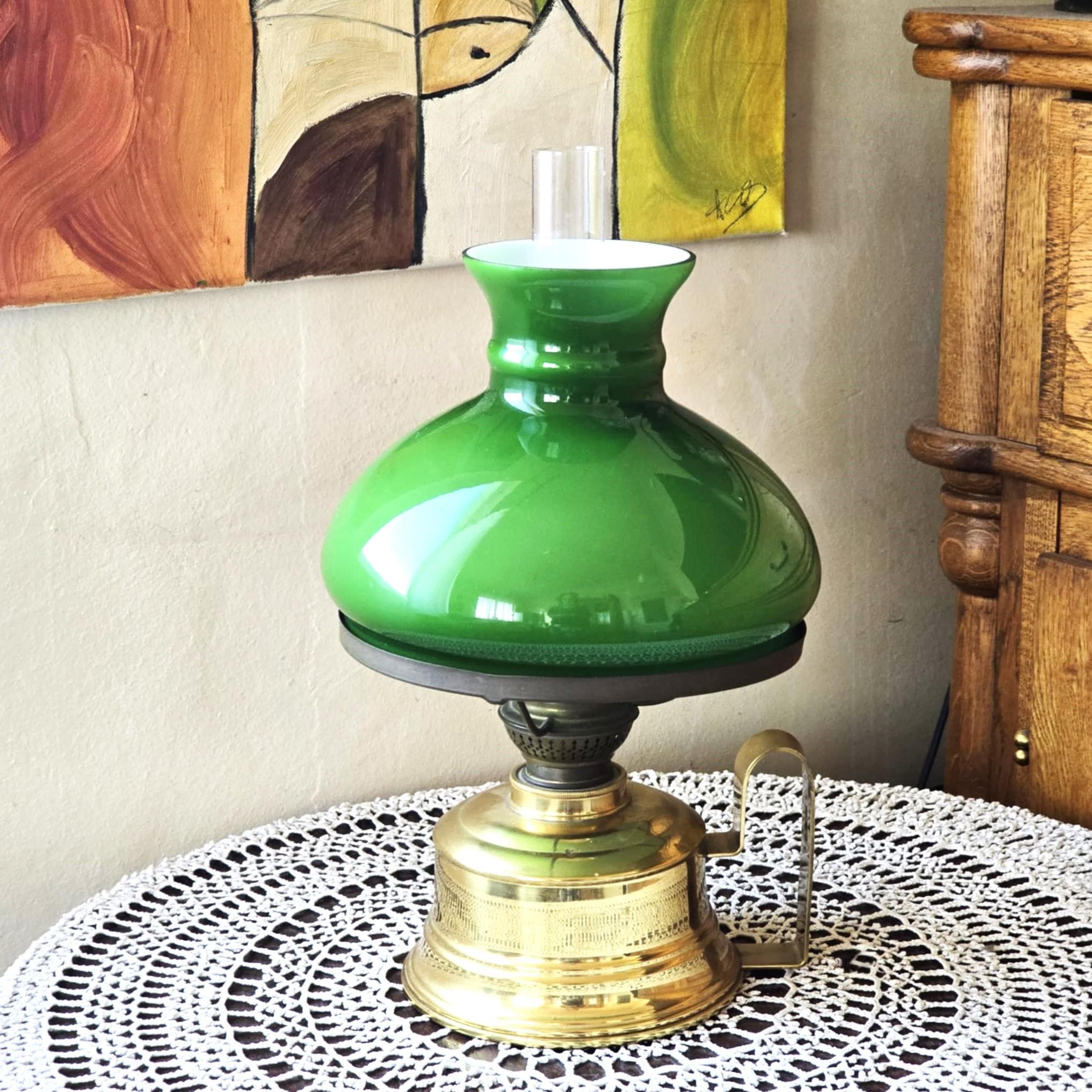 Vintage Kosmos Brenner Oil Lamp Brass Base Table or Wall Mount