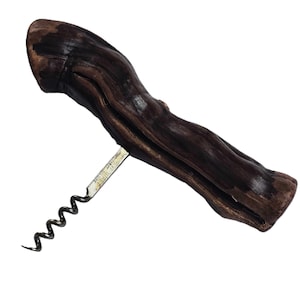 Vintage French Grapevine Corkscrew, Bottle Opener, Wine lover Gift, Mid century Barware