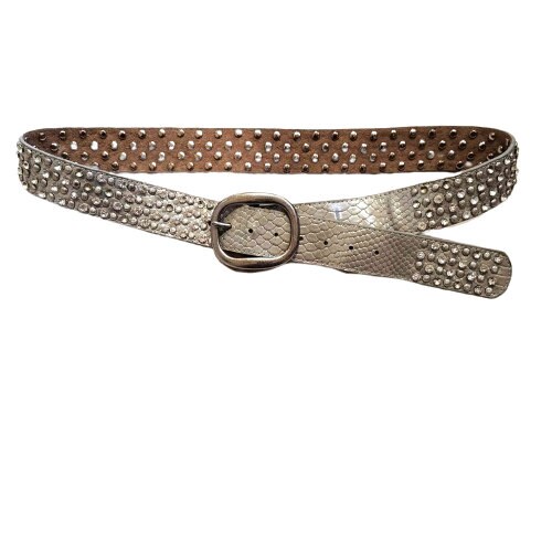 Vintage Women Studded Belt With Rhinestone Beads