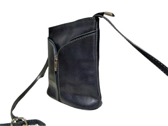 Italian Leather Small Crossbody Bag, Vera Pelle, … - image 2