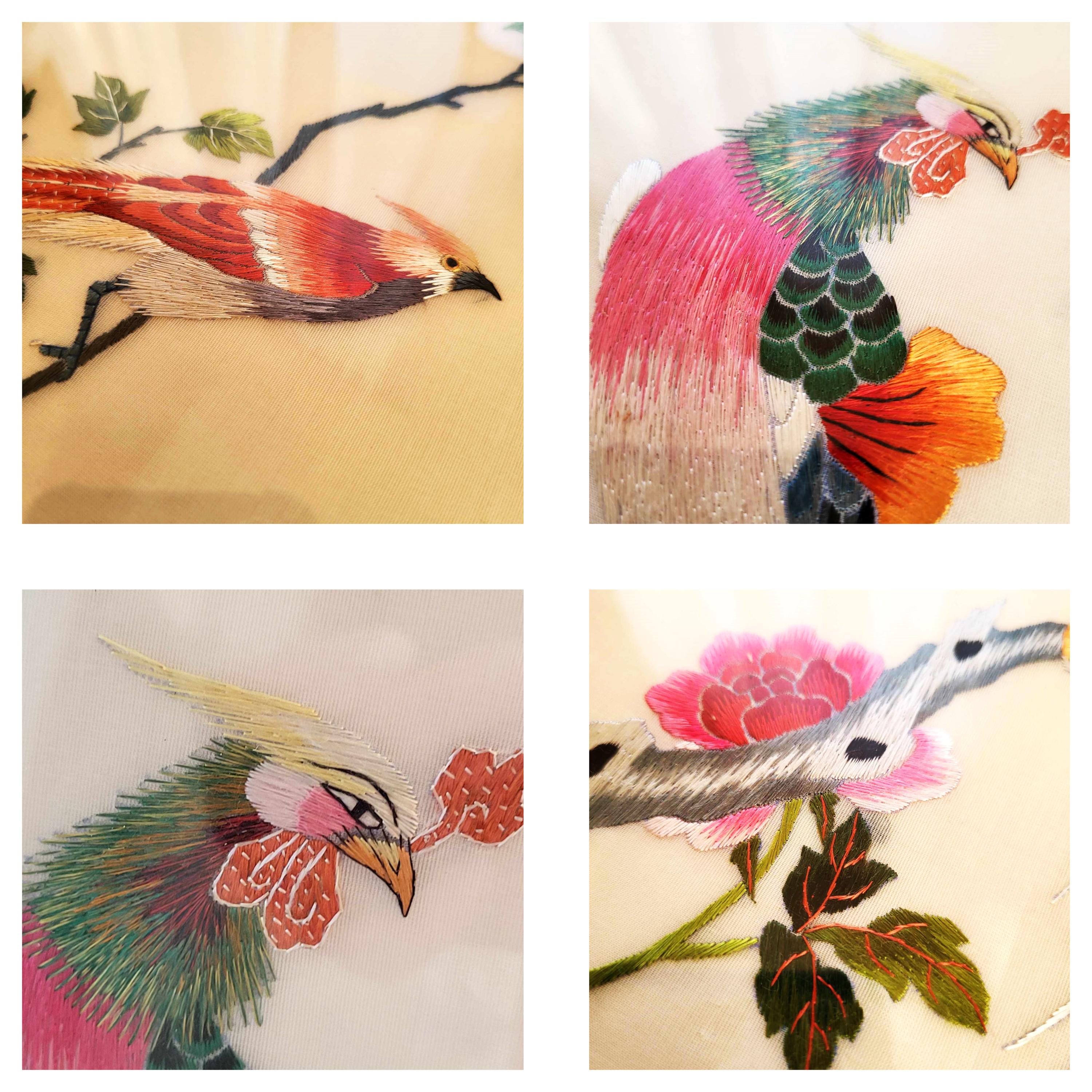 Broderie De Soie Chinoise Tissée À La Main Antique Dans Un - Catawiki