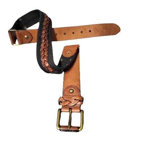 Etcetera Western Concho Studded Leather Belt Brown Boho Southwestern Belt Western Concho Leather Belt (LB-278) - Four Winds West main image 4