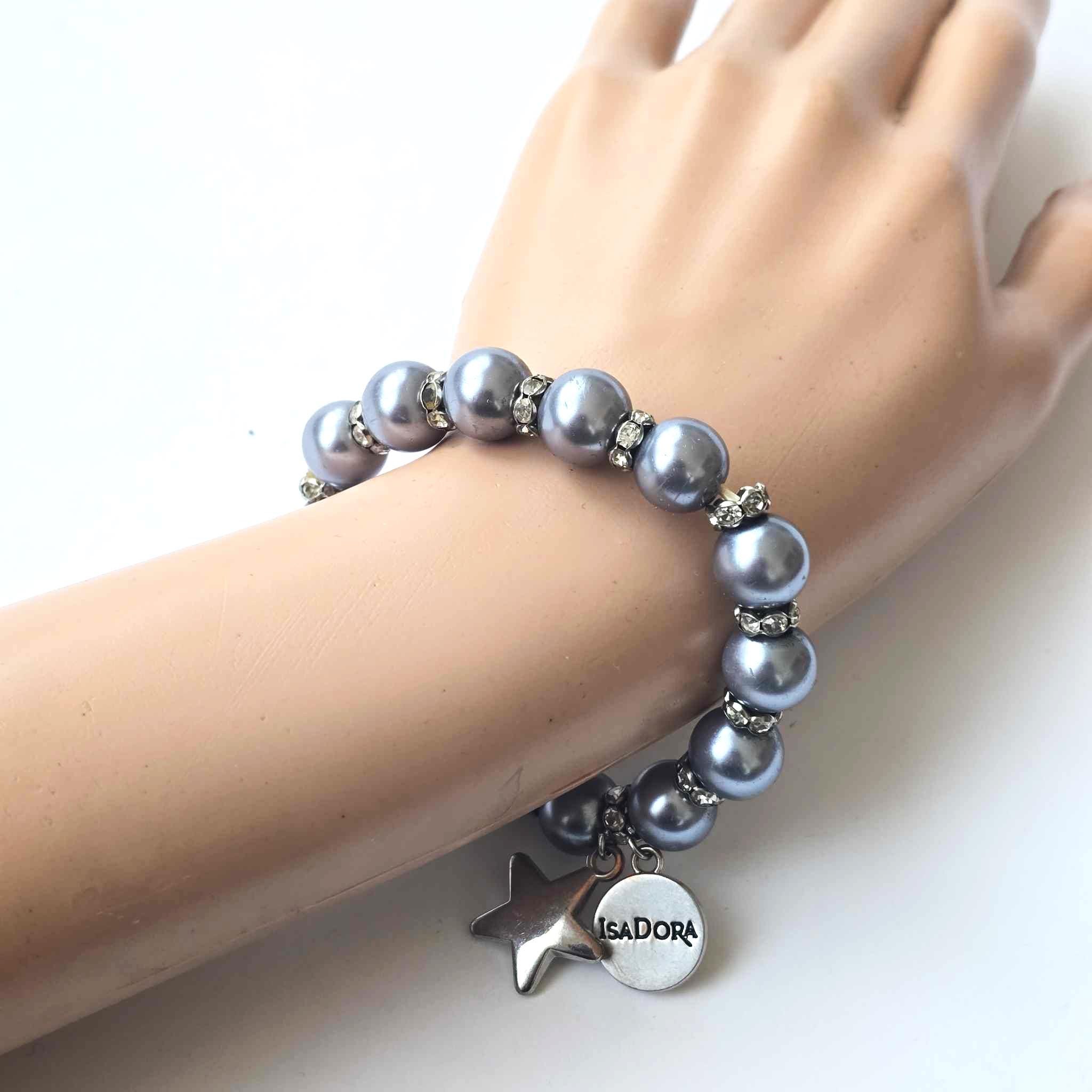 アクセサリー Silver Beaded Bracelet / Large 5 Strand Bracelet. Layered Sterling Silver Bracelet. Silver