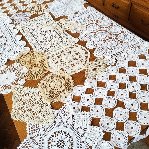 Crochet Doily Tablecloth Etsy