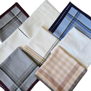 Lote de 8 pañuelos de algodón a rayas multicolores vintage de los años 70 para hombre, pañuelos de bolsillo, accesorios retro para hombre, ropa informal, formal, para uso diario.
