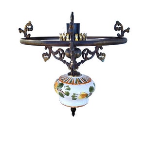 Vintage Chandelier Lamp Fixture Parts, Light Fitting Accessories, Retro Ceiling Pendant for Repair Restoration or Craft Project