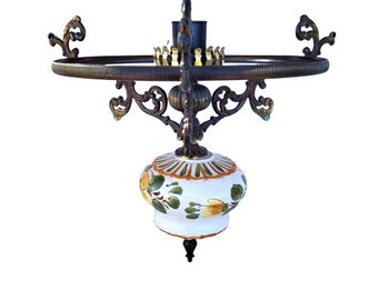 Vintage Chandelier Lamp Fixture Parts, Light Fitting Accessories, Retro Ceiling Pendant for Repair Restoration or Craft Project